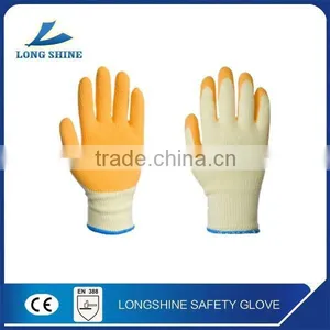 10G Hand Protective Yellow Latex Coated Safety Working Glove With High Quality thumbnail-2
