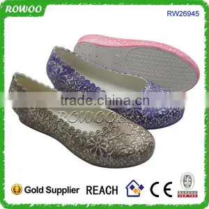 Cheap Colorful Glitter Flat Jelly Charming Lady Shoe thumbnail-1