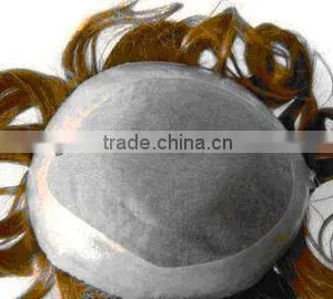 Fine Mono Indian Hair Men's Toupee Hair Replacement Hair Piece thumbnail-1