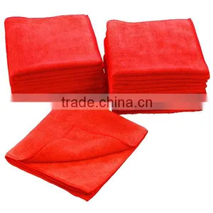 6 x 16 In. 300 GSM Cleaning Towels With Red thumbnail-1