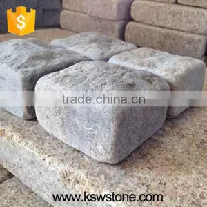 Multi Grey Tumbled Paver 10*10*5cm Tuff Stone Grey Color Granite thumbnail-1