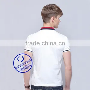 Custom Cotton Plain Dyed Mens T-shirts Polo Wholesale China thumbnail-4