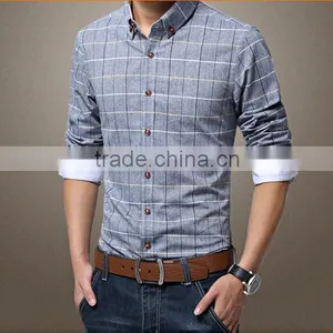 Men's Cotton Striped Dress Shirt Long Sleeve Formal Office Shirt thumbnail-1