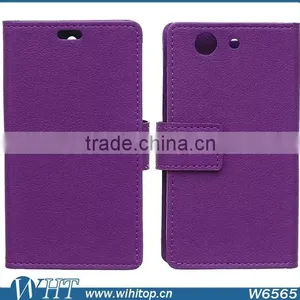 Phone Accessories Luxury Wallet Leather Flip Case for Sony Xperia Z4 Compact thumbnail-1