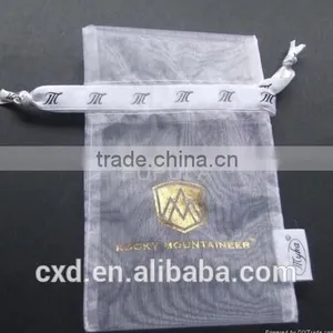 Gold Custom Pure Silk Organza Bags/pouch for Necklace thumbnail-2