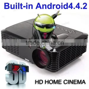 Brightest 4200lumens Built-in Android 4.4.2 Native Full HD Led Android Digital Smart Projector,Wireless Connect to IPhone/iPad thumbnail-1