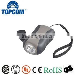 3 Modes Light Plastic Dynamo Hand Crank Torch Light thumbnail-1