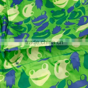 Fashion Student Long Green Transparent Brim Raincoat With Backpack Place thumbnail-3