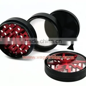 CNC Sharp Teeth Herb Grinder Red Lightning Herb Grinder thumbnail-1
