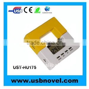 Clock USB Hub With LED Light thumbnail-1