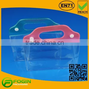PVC Bag With Button for Cosmetic Collection Bag thumbnail-3