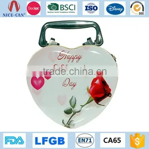 Food Grade Candy Chochlate Metal Heart Shaped Boxes Wholesale for Valentine's Day thumbnail-1