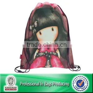 Lead-free 100% Recycled 210D Polyester Gym Drawstring Bag thumbnail-4