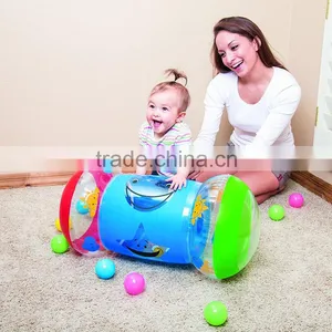 Multi-color Eco-friendly Plastic Inflatable Baby Step Roller Toy thumbnail-2
