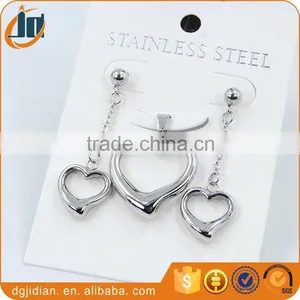 Fashion Laser Cut Pendant Stainless Steel Jewelry Set thumbnail-1