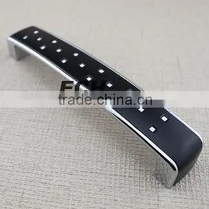 High Quality Zinc Ally and Alumium Black Sliding Door Handle thumbnail-1