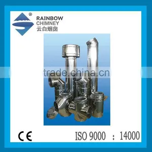 CE Stainless Steel Stove Chimney and Twist Lock Fireplace Chimney Flue Pipe thumbnail-1
