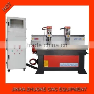 Double Z Double Head Wood Metal Stone CNC Router With Panasonic Servo Motor thumbnail-1