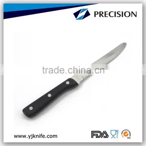 5" POM Handle Stainless Steel Serrated Blade Steak Knife With Round Tip thumbnail-1
