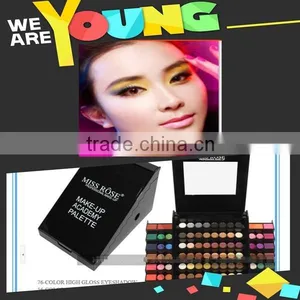 New Makeup Miss Rose 76 Glitter and 56 Matte Eyeshadow Palatte Better Than Naked Eyeshadow thumbnail-1