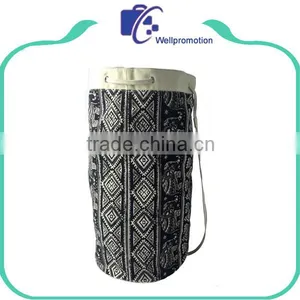 Ethnic Style 12oz Canvas Drawstring Round Backpack thumbnail-3