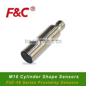 F3C-18 Series M18 3-Wires Inductive Proximity Sensors, Connector Type, 360 Degrees LED View thumbnail-1