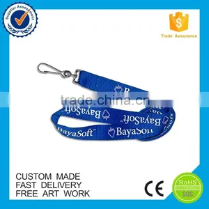 Custom Promotion Good Price Polyester Lanyard Strap Keychain thumbnail-1