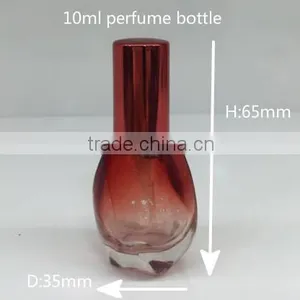 High Quality10ml Red Cylindrical Round Perfume Glass Bottle for Men and Women thumbnail-1