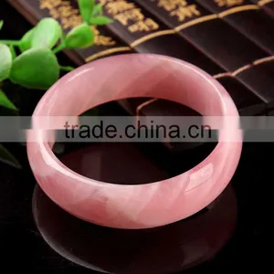 Lucky Rose Quartz Crystal Bangles for Women thumbnail-5