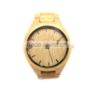 2015 Nature Wooden Men Watch Eco-friendly Maple Sandalwood Wooden Wristwatch Gift Wood Watch thumbnail-1