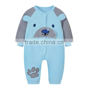 2015 China Warm Long Sleeve Cute Baby Plain Romper Wholesale thumbnail-1