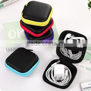 High Quality Mini Portable Zipper Earphone Storage Bag/data Line Storage Bag/coin Bag thumbnail-1
