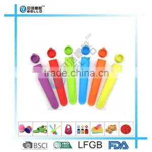 Silicone Vale Ice Pop Molds, Set of 4 Magic Rainbow Colors, Portable Pop Makers for Homemade thumbnail-1