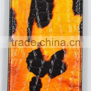 Yellow Crocodile Pattern Top Grade Flip Wallet Leather Phone Case For Asus Zenfone 2 With Plaid Pattern Lining thumbnail-2