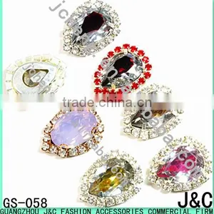 Drop Shape Rhinestone Metal Cup Decorative Glass Beads thumbnail-1