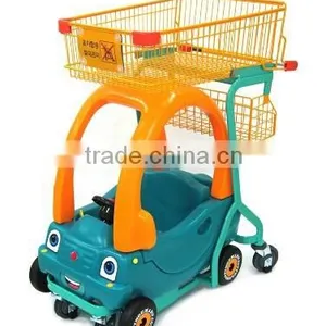 Fashion!Children Car Style Shopping Carts,Shopping Trolley With Kid Car thumbnail-4