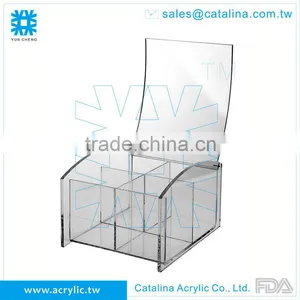 Hand Made Clear Acrylic Tea Coffee Bag Box Organizer thumbnail-5