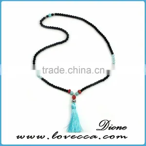 Personalized Customized Wholesale Fashion Yellow Tassel Pendant Necklace thumbnail-2