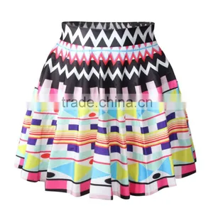 Girls In Short Skirts TuTu Printing Geometry Skirt Drop Shipping N13-37 thumbnail-1