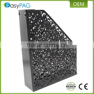 Wholesale Embossing 1 Compartment Wrought Iron Office Desk File Magazine Rack thumbnail-6