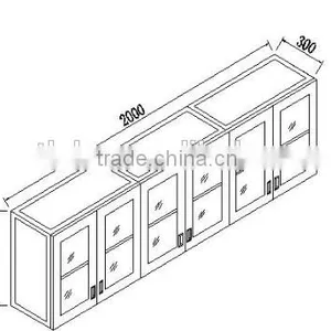 Heavy Duty Steel And Wood Lab Wall Work Benches With Wooden Overhead Cabinet in Biology/Chemistry/Pathology Laboratory Furniture thumbnail-4