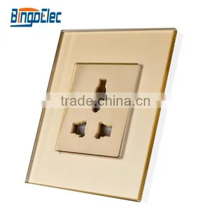 Multi-function 13A Wall Socket,3pin Glass Panel Socket thumbnail-1