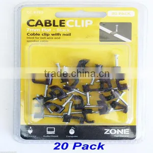 High Quality Full Size PE Material Round White & Black Nail Cable Clip thumbnail-6