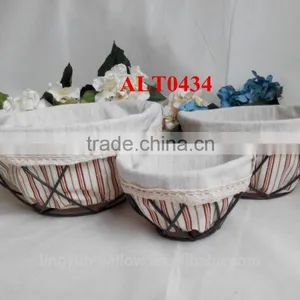 Round Fabric Lining Storage Food Basket for Home Decoration thumbnail-1