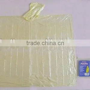 Clear PE Disposable Rain Poncho Rainwear thumbnail-1