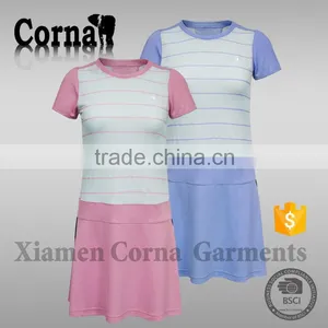OEM Service Breathable Polyester Outdoor Sport Women's One-piece Shirt Knitted Dress thumbnail-1
