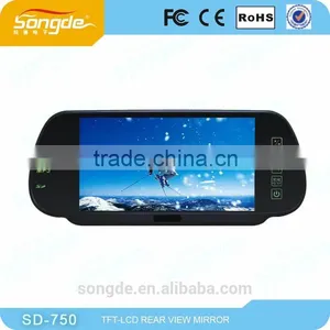 7 Inch TFT LCD MP5 Car Rear View Mirror Monitor SD/USB FM Radio For Reverse Camera thumbnail-4