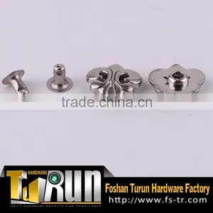 Antique Silver Metal Rivets With Patten for Garment Shoe Accessory thumbnail-2