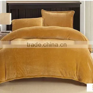 2014 Wholesale Popular Thick Polyester Bright Plain Color Flannel Blanket and Pillow Case thumbnail-4