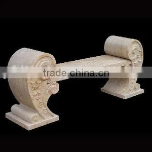 Hand Carved Stone Bench thumbnail-1